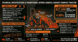 Kubota L3302 HST 4WD